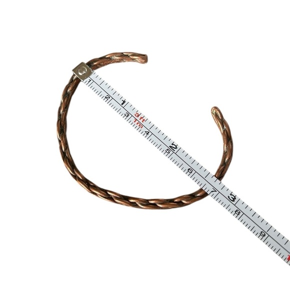 Vintage Sergio Lub Copper Magnetic Twisted Bracelet Signed - Picture 6 of 7